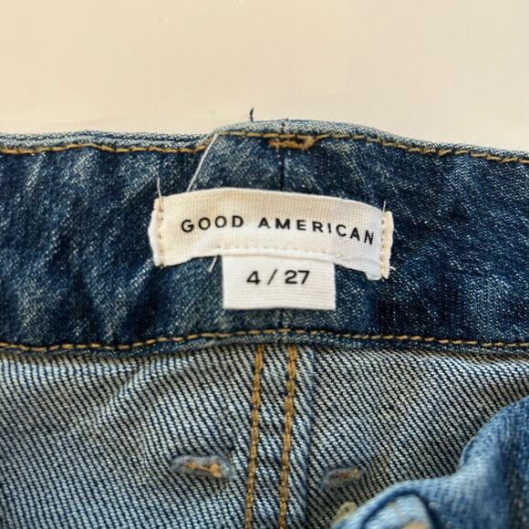 NWT Good American Womens Good Classic Blue 940 Hi-Rise Raw Hem Jean 4/27 - Picture 13 of 16